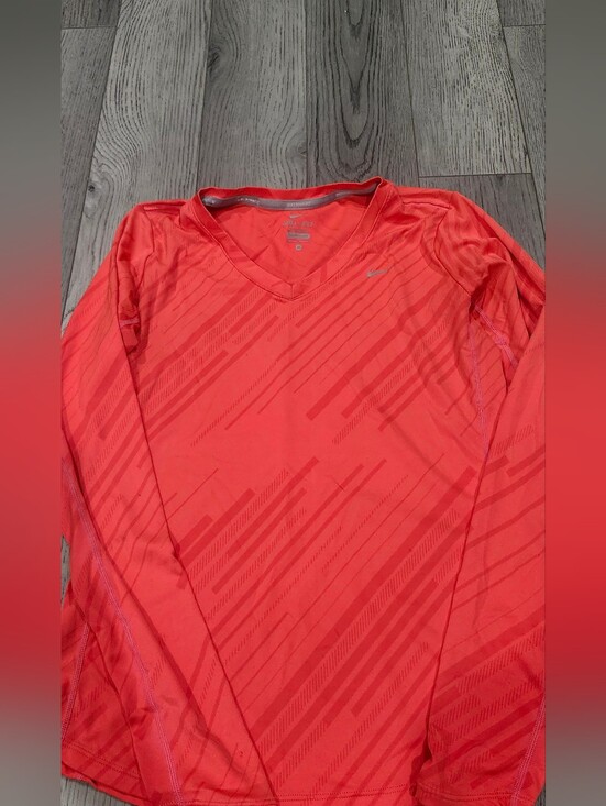 Nike Tops - Nike Womens Long Sleeve V-Neck Athletic Shirt - Red